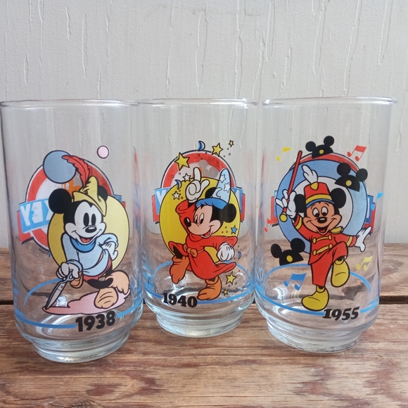 Three (3) - Mickey Mouse 60th Anniversary Tumblers - Picture 1 of 6